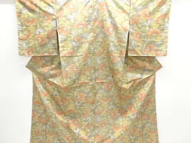 JAPANESE KIMONO / OMESHI / NISHIJIN-ORI / WOVEN FLOWER
